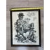 Jim Daly Original Framed Sketch | Vintage Artwork | Racing Scene | 20 x 15