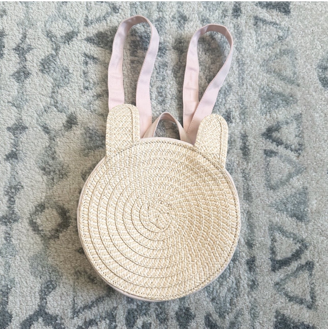 Straw bunny backpack