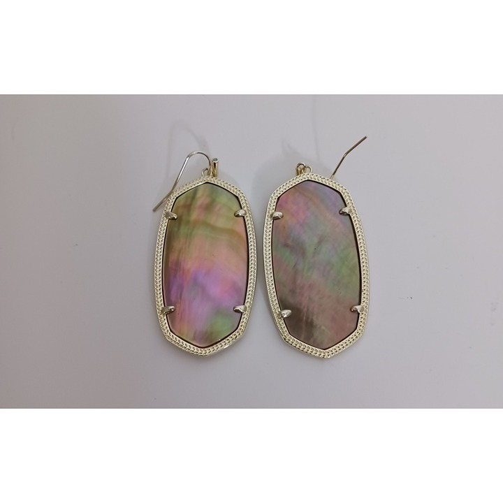 Kendra Scott Brown Mother of pearl danielle earrings Rose gold 1.75