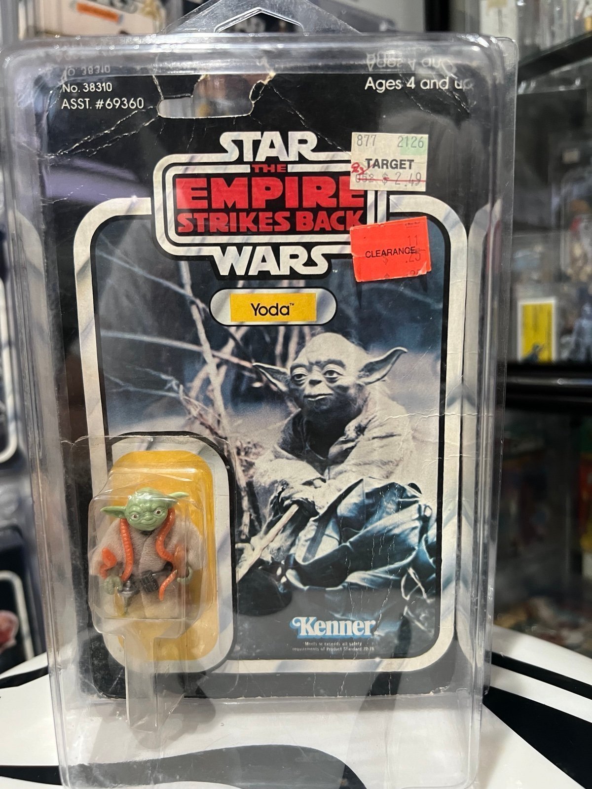 Vintage 1980 Kenner Star Wars Empire Strikes Back Yoda 41B Card Back