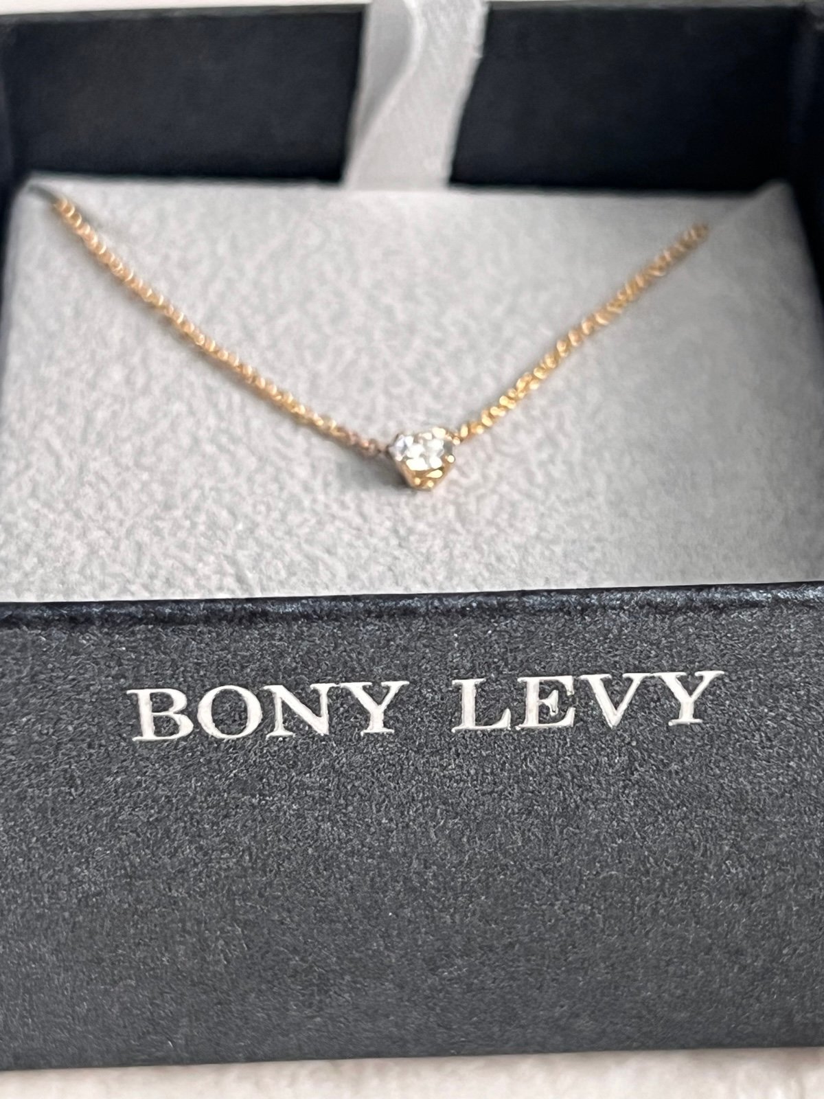 Bony Levy Audrey 14K Gold Diamond Solitaire Pendant Necklace - 0.16 ctw