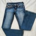 True Religion dark blue denim rainbow joey jeans women's size 25