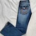 True Religion dark blue denim rainbow joey jeans women's size 25