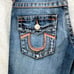 True Religion dark blue denim rainbow joey jeans women's size 25