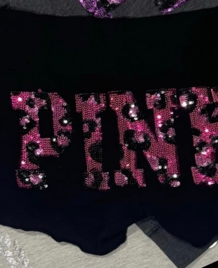 PINK Victoria’s Secret Bling Cheetah Leopard Shorts NWOT