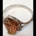 10k black hills gold and sterling gold rose tricolored ring size 6  3*0 E