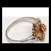 10k black hills gold and sterling gold rose tricolored ring size 6  3*0 E