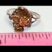 10k black hills gold and sterling gold rose tricolored ring size 6  3*0 E
