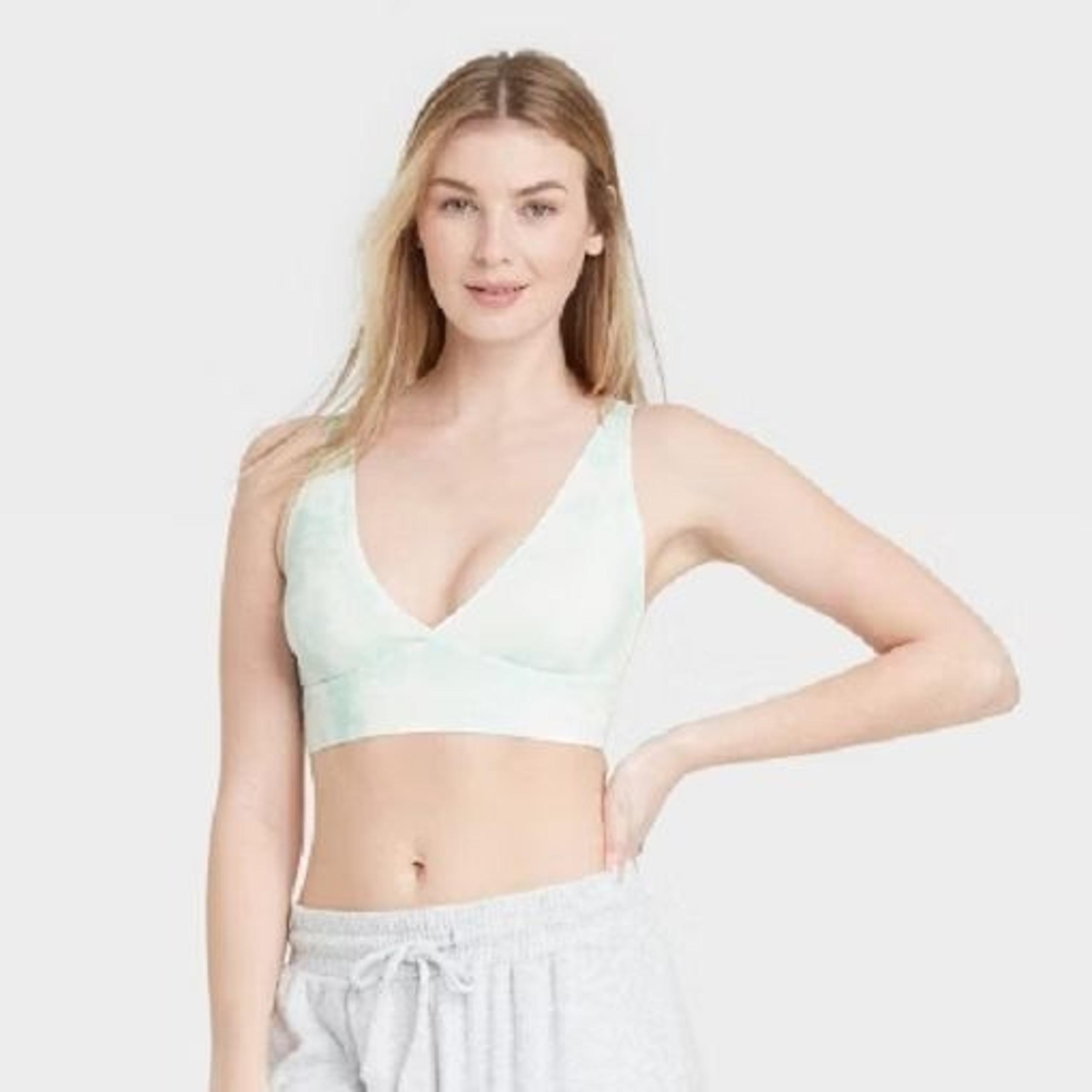 Auden Women's Signature Smooth Comfort Bralette - Blue Tie-Dye - L