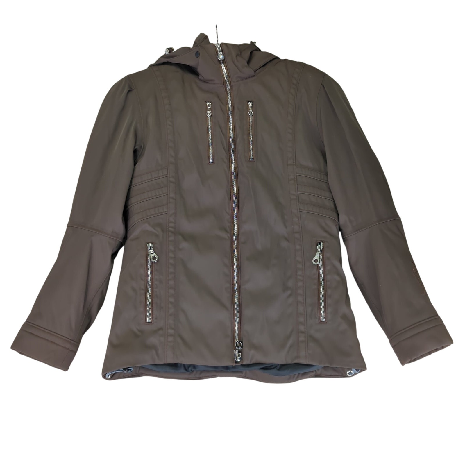 Marker Brown Ski Snowboard Jacket Polyamide Elastin Insulated Women's Size 8