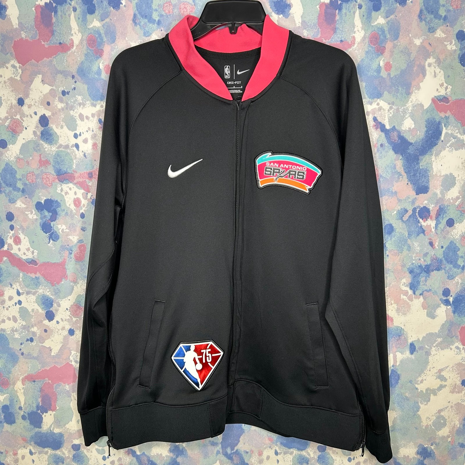 Nike NBA San Antonio Spurs Showtime City Edition Dri-Fit Zip Up Men’s Size L D1