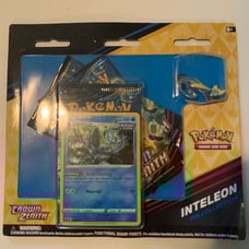 Pokémon TCG: Crown Zenith 3 Pack Booster Blister Inteleon Pin Collection