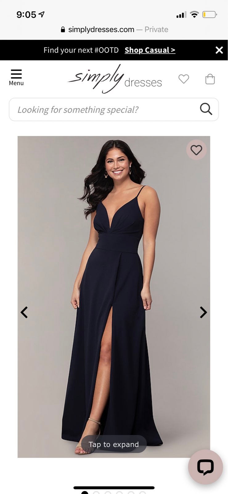 Navy blue gown