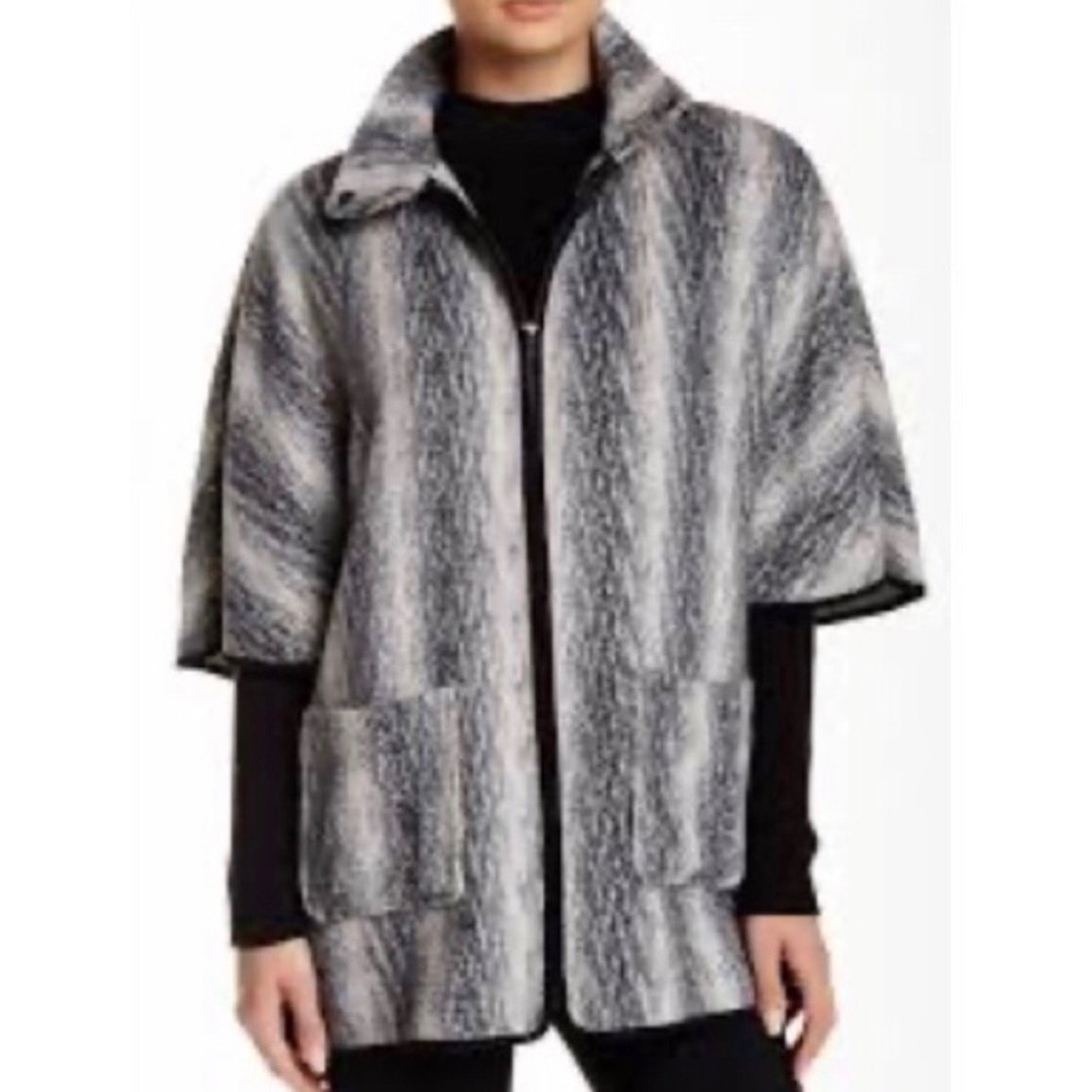 Anthropologie Ro & De Wool Blend Poncho Jacket