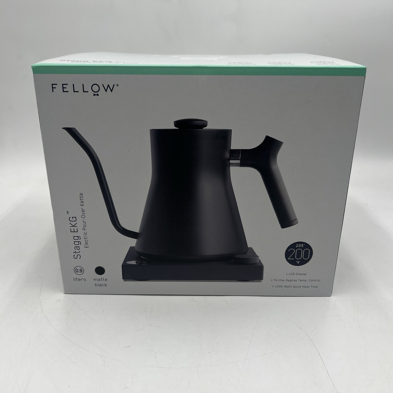 Fellow Stagg EKG Electric Pour-Over Tea Kettle Black Handle RedDot Award