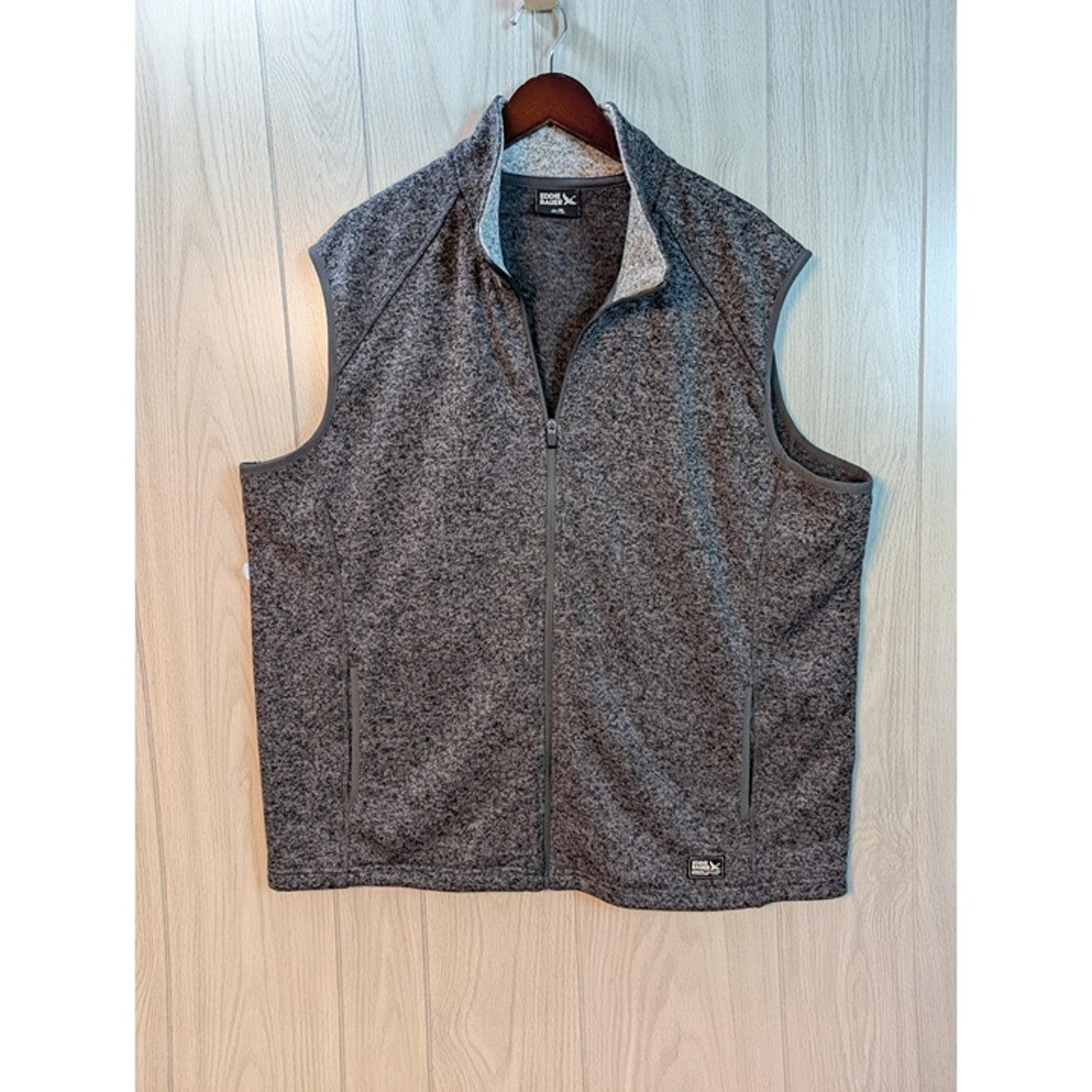 Eddie Bauer Mens Radiator Vest Gray Full Zip Size 2XL Sleeveless