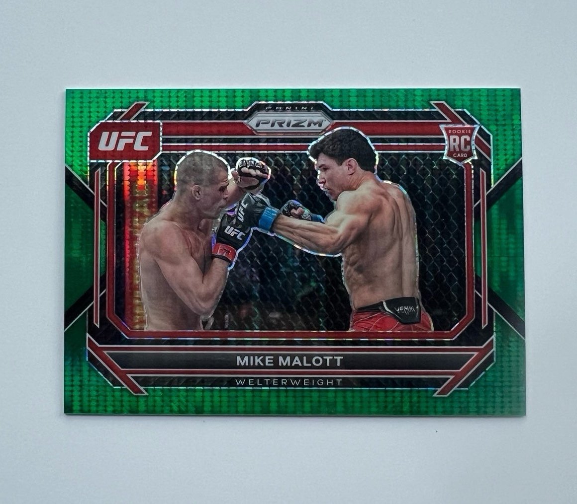 2023 Panini Prizm UFC Mike Malott RC Green Pulsar 05/25
