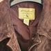 Eddie Bauer Jacket Suede Leather Chocolate Dark Brown Ranch Coat MEDIUM