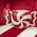 (4) Rae Dunn PEPPERMINT WISHES Coffee Mugs Allside White with Chubby Shape