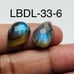 Labradorite Facetted Cut stone Round Shape Gemstone-2Pc Lot-LBDL-33-6