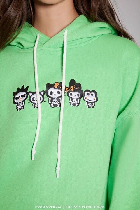 Sanrio Spooky Scary Halloween Skeleton Hello Kitty & Friends Oversized Hoodie