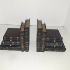 Vintage Home Interior Book Ends Hidden Compartments Hand Painted
