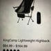 KingCamp Lounge Hiking Camping Chair with Bag Cup Holder