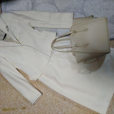 Women's Ceremony Suit, for Entrance Ceremony, etc., with Bag and Brooch