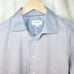 Eton Dress Shirt Blue Diamond Slim Fit Twill Button Up 100% Cotton Mens 17 43 XL