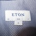 Eton Dress Shirt Blue Diamond Slim Fit Twill Button Up 100% Cotton Mens 17 43 XL