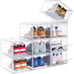 9 Pack Shoe Organizer, Upgrade Harder Solid Plastic Shoe Storage,