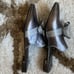 Katy Perry Collections The Stephanie Silver Gift Wrap Bow Mules Slippers Flats