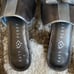 Katy Perry Collections The Stephanie Silver Gift Wrap Bow Mules Slippers Flats