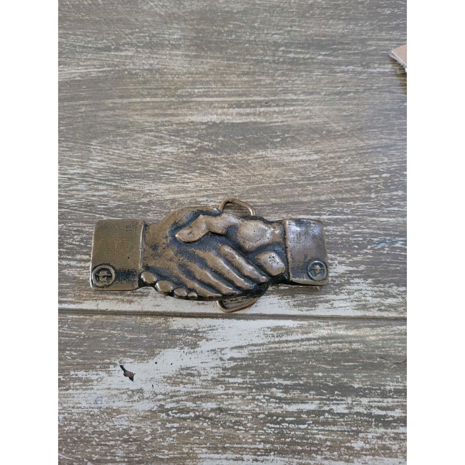 Vintage Limited Edition Let's Make A Deal Brass Belt Buckle And Slim Brass...