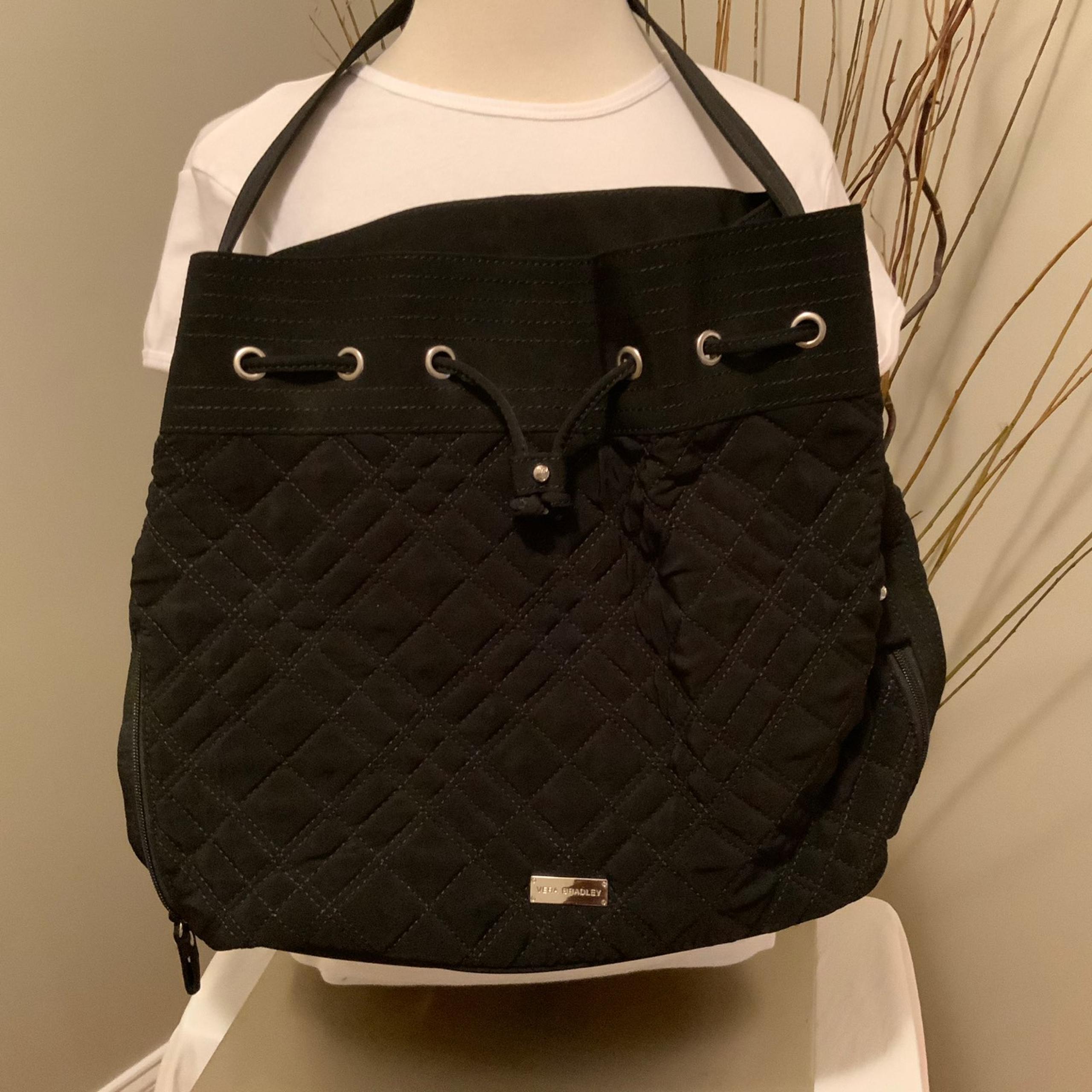 VERA BRADLEY Black Quilted Tote