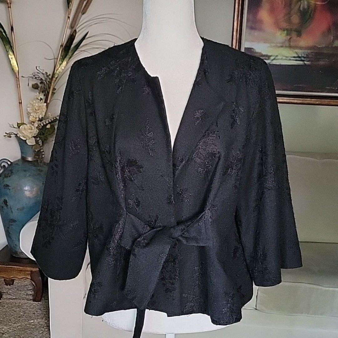 Eileen Fisher Women's Embroidered Wool And Silk Jacket Size S