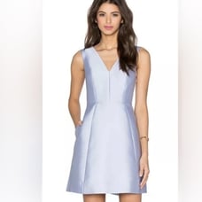 Kate Spade Open Back Bow Dress In Morning Dawn/ blue size 12