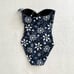 Bleu Rod Beattie NWT Blue White Tropical Floral Sweetheart One Piece Swim Suit 6