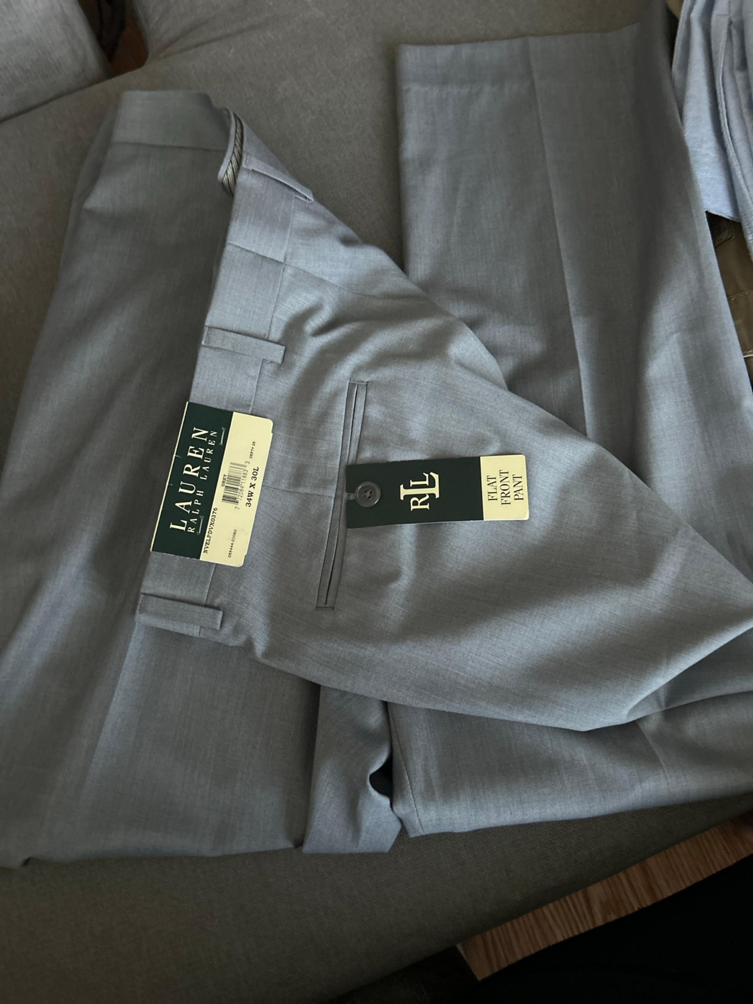 Ralph Lauren Men’s gray slacks, flat fronts
