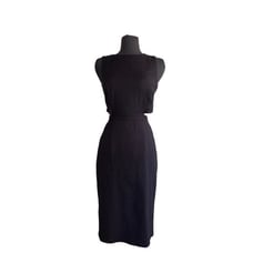 Antonio Melani Sheath Black Dress Open Back