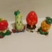 Vintage Anthropomorphic Cermaic Salt & Pepper Shakers Fruits & Veggies