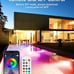 10W RGB Music Sync Remote APP Controlled Dimmable Underwater Lights