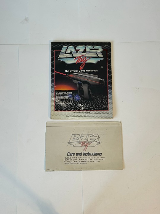 Vintage 1986 Lazer Tag Game Handbook and Care & Instructions Poster