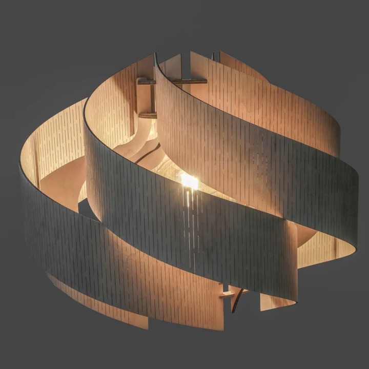 91*30 Secret Wood lamp / wooden lamp shade / hanging lamp / wood pendant light