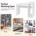 Home Office Computer Desk White Study Desk Laptop Table w/Drawer & Storage Shelf