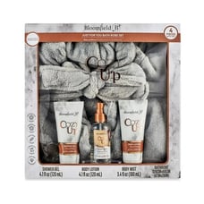 BLOOMFIELD Cozy 4-Piece Bath Robe Set Relax & Renew Shower Gel, Lotion, Mist-NEW