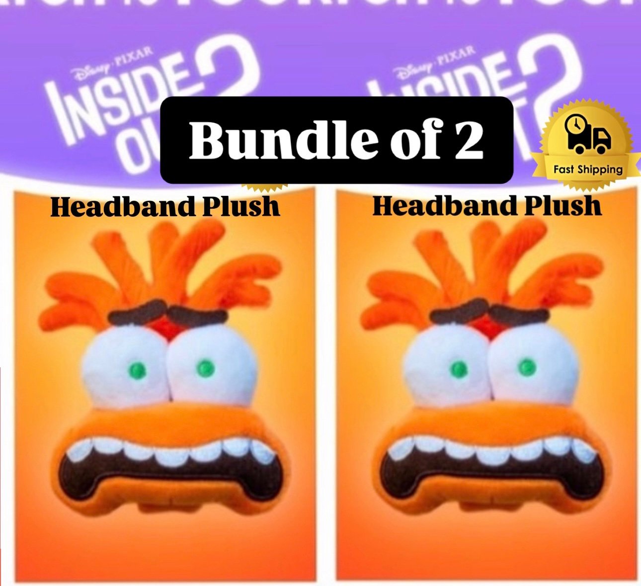 Disney Parks 2024 Character Inside Out Anxiety bundle of 2 plushies