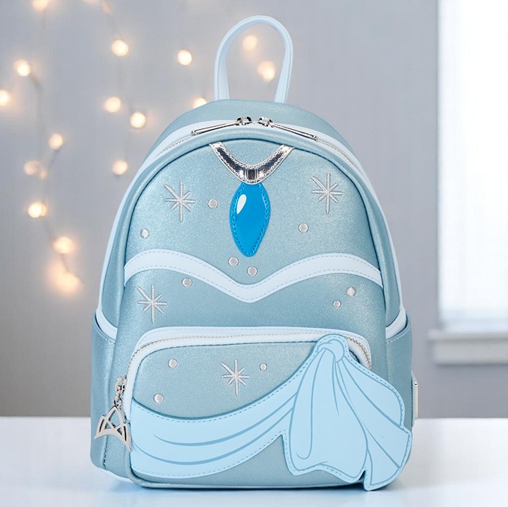 The Princess and the Frog Tiana Blue Gown Glitter Cosplay Mini Backpack