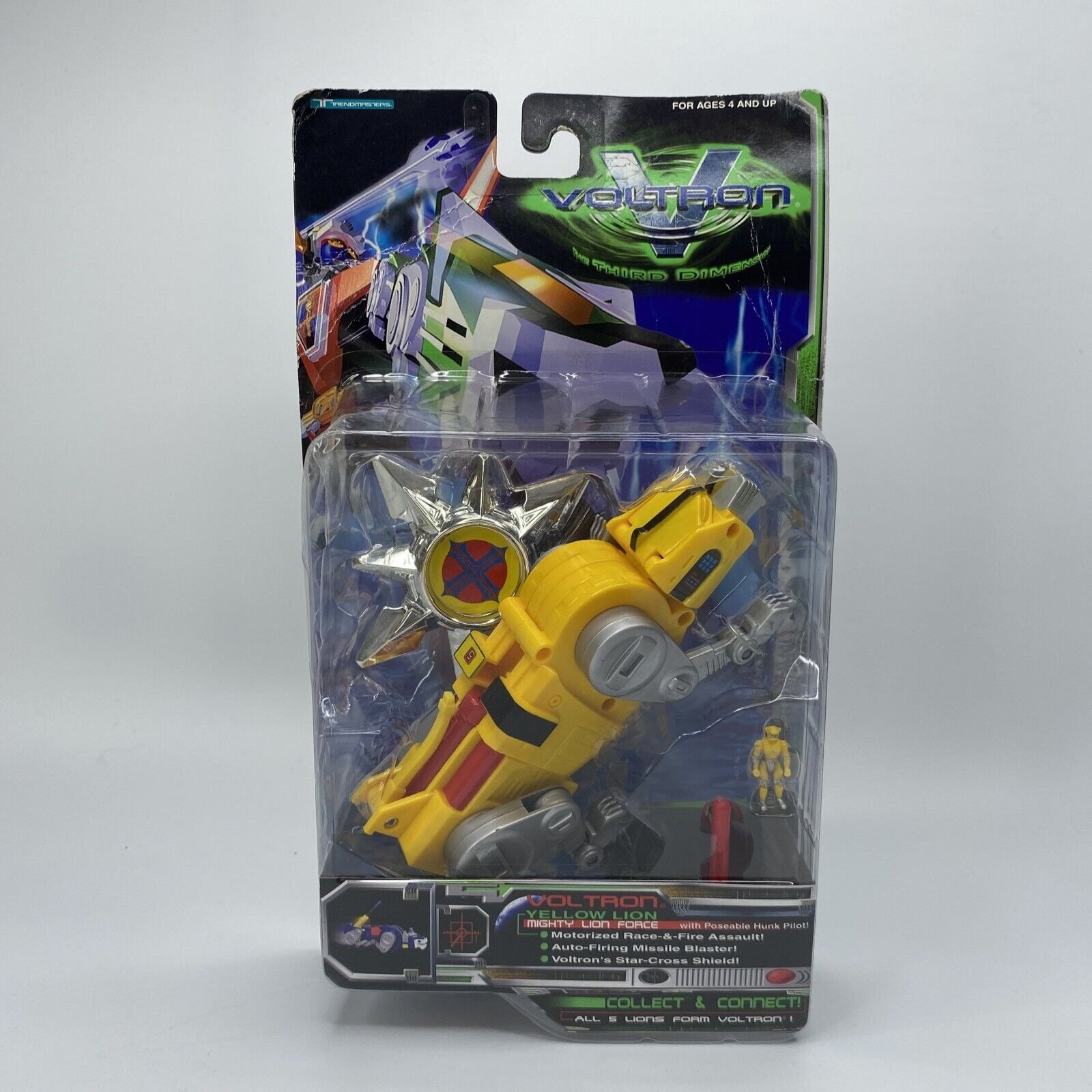 Voltron Third 3rd Dimension Yellow Lion Hunk Pilot Mighty Lion Trendmasters 1998