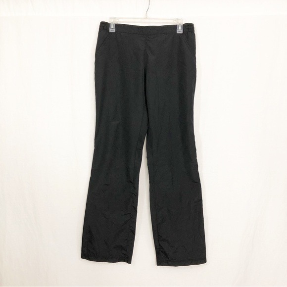 ALO Wind Track Pants With Zippered Foot Opening, Size Small, Black